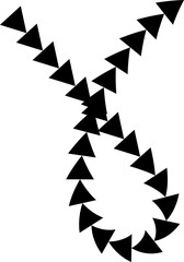 Poster - Hand drawn arrows. Hand drawn freehand different curved lines, swirls arrows. Curved arrow line. Doodle, sketch style.
