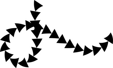 Poster - Hand drawn arrows. Hand drawn freehand different curved lines, swirls arrows. Curved arrow line. Doodle, sketch style.