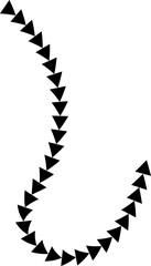 Poster - Hand drawn arrows. Hand drawn freehand different curved lines, swirls arrows. Curved arrow line. Doodle, sketch style.