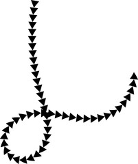 Poster - Hand drawn arrows. Hand drawn freehand different curved lines, swirls arrows. Curved arrow line. Doodle, sketch style.
