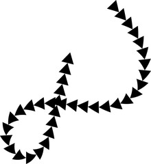 Poster - Hand drawn arrows. Hand drawn freehand different curved lines, swirls arrows. Curved arrow line. Doodle, sketch style.