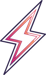 Aufkleber - Modern sharp angular lightning bolt icon with a sleek geometric design perfect for energy power or technology branding and digital applications