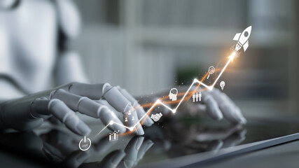 Poster - AI enhances business growth strategy by analyzing growth, success, and business plans to accelerate strategic performance Latch