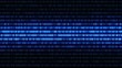 © panumas - Blue background with a row of numbers in white. The numbers are in binary code and are arranged in a row