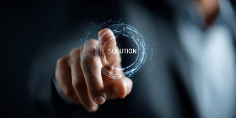 Aufkleber - Man is pointing at a circle with the word 