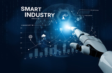 Poster - AI powers smart industry dashboards by automating data analysis, enhancing factory operations, and integrating intelligent robotics with cloud-based industrial systems Vouch