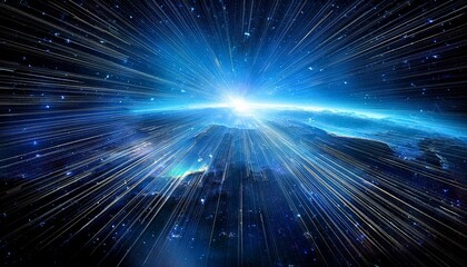Wall Mural - deep space abstract blue background