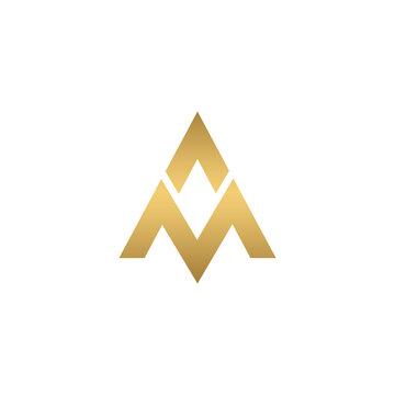 logo design initial am triangle
