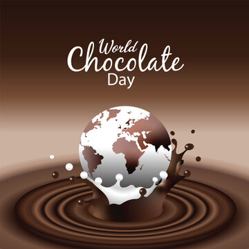 World Chocolate Day Celebration with a Globe in Chocolate