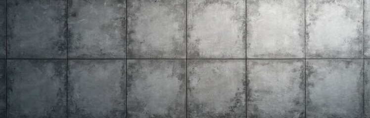 Aufkleber - Horizontal design on concrete texture background. Cement wall, grey grunge blocks, aged ancient building exterior with modern minimalism. Grunge concrete wall background, architecture for urban