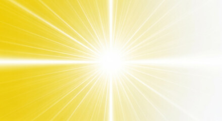 Aufkleber - Bright yellow and white light beams expanding from center creating cross shape