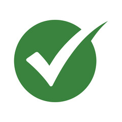 Poster - green checkmark icon on white background