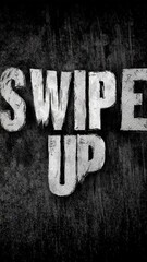 Poster - Swipe up Invitation With a Textured Black Background Generative AI