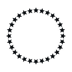 Poster - Circular Frame Decorated with Many Stars