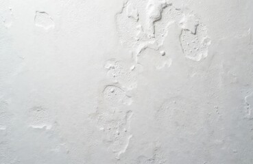 Poster - White plaster wall texture background. Rough, rustic surface with layered effects. Abstract cement concrete structure backdrop. Design for interior, home decor, construction, building, renovation.