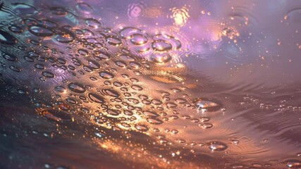 Poster - Beautiful Underwater View With Colorful Reflections at Sunset Generative AI