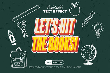 Aufkleber - Editable Text Effect School Education Theme.
