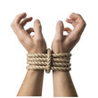 © JS Graphix - Hands tied up with rope PNG file on transparent background