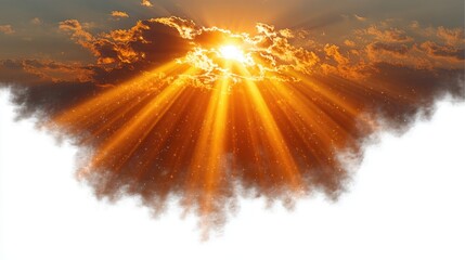 Poster - Bright light bursts and radiates with energy across a dark space, creating a powerful and impactful visual display in the digital render