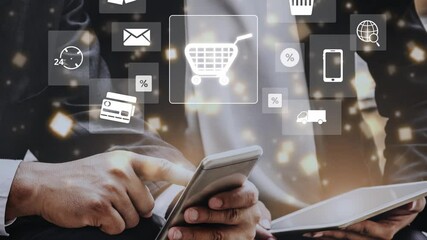 Poster - Omni-channel marketing and online shopping strategies, cross-platform customer experience, brand unification, and integrated marketing communication across digital channels. Muxer