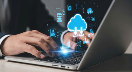 Poster - Cloud computing services data storage management backup solutions for business it infrastructure support