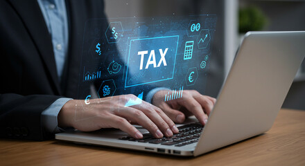 Poster - Tax preparation services online for individuals and businesses file taxes easily and accurately now