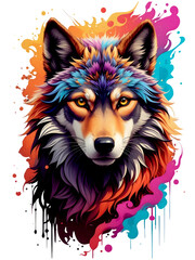 Naklejka na meble vector illustration of a wolf
