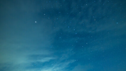 Canvas Print - beautiful night sky background, with long exposure clouds, starry sky