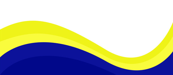 Poster - Blue Yellow Header Footer Banner. Business Frame Border Abstract Transparent. Vector Design