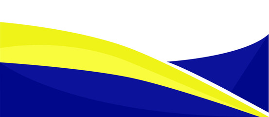 Poster - Blue Yellow Header Footer Banner. Business Frame Border Abstract Transparent. Vector Design