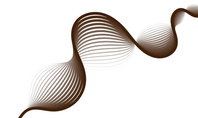 Aufkleber - modern soft light wavy lines pattern with varying thickness and shades of gray on a white background design.
