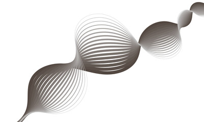 Aufkleber - soft modern wavy lines in grayscale creating a dynamic and flowing pattern on a white background canvas.