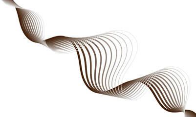 Aufkleber - modern soft light wavy lines pattern with varying thickness and shades of gray on a white background design.