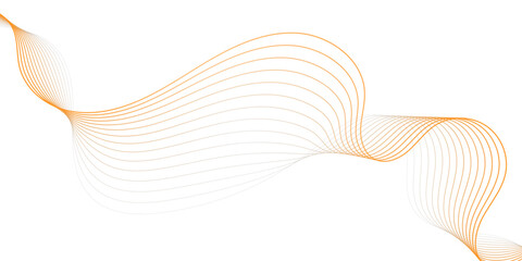Aufkleber - digital curve golden wave lines flowing gracefully across a clean white background creating a modern design