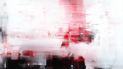 Poster - Abstract composition in red and black showcasing dynamic movement and texture in a modern digital style