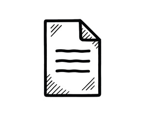 Poster - Simple Document Page Vector Illustration with Folded Corner for Business and Office Use
