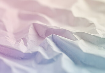 Fototapete - Abstract Crumpled Paper Background - Pastel Colors and Textured Surface for Design Projects and Creative Concepts.