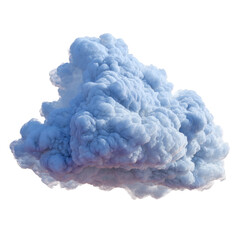 Wall Mural - Detailed 3D render of a cloud isolated on transparent background .