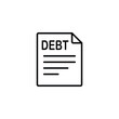 © Exclusive - Simple icon representing debt document