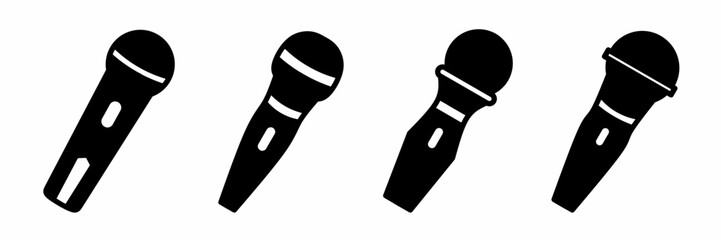 Poster - Microphone illustration. Microphone icon vector set. Design for business. Stock vector.