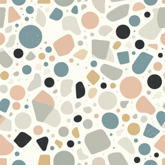 Poster - Abstract Terrazzo Pattern Seamless Vector Design for Backgrounds and Textures