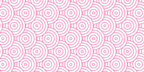 Poster - Minimal vector Overlapping Pattern geometric diamond geometric waves spiral abstract circle wave line. pink overlap seamless tile stripe geometric create retro line pattern background.	
