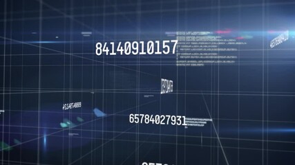 Poster - 3D grid opening initiating floating numbers, code blocks shifting toward user guiding data flow