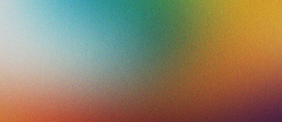 Poster - orange, white and green gradient noise texture background with soft grainy blur for elegant modern d