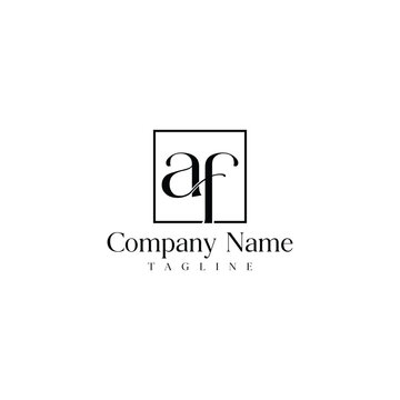 A and F with square minimalist modern logo
