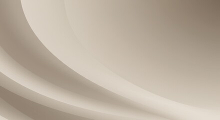 Poster - Photo of subtle beige curves create a smooth and elegant abstract background design