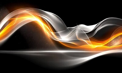 Poster - Abstract dynamic waves of light and fire