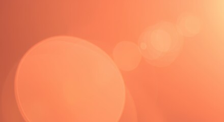Poster - Photo of soft orange light creates a radiant lens flare effect against a blurred background