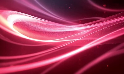 Poster - Abstract Red Flowing Lines