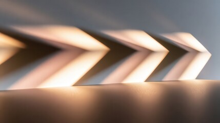 Poster - Light and shadow design with directional patterns.
